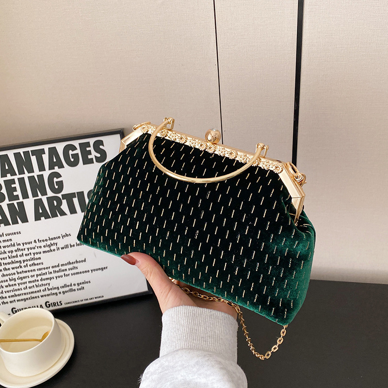 Dinner Cheongsam Bag Fashion Chain Handbag One-shoulder Crossbody Small Square Women's Bag Support Mixed Package